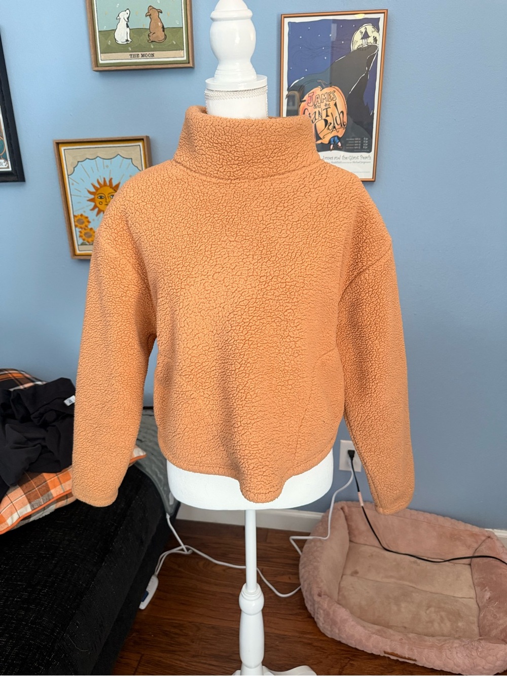 Target Peach Sherpa Turtleneck Pullover